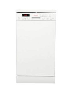 Sharp Qws22F472W 10-Place Slimline Dishwasher - White